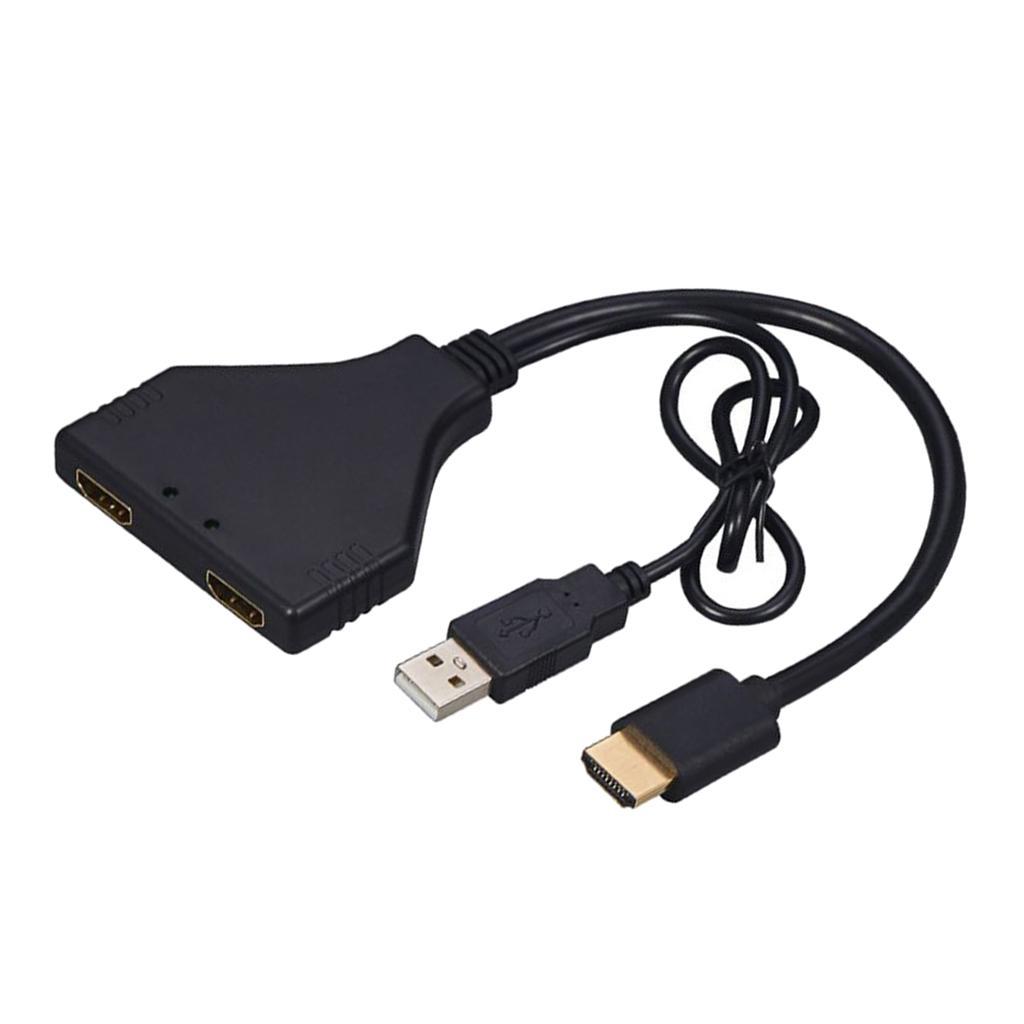1 In 2 9.5 "Male-Female Splitter Adapter With USB Power For