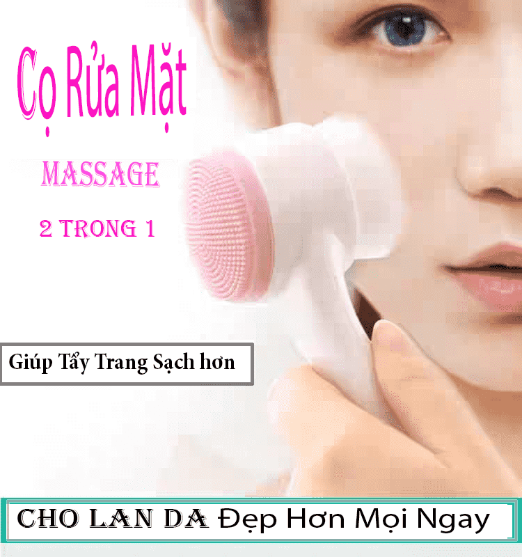 Cọ rửa mặt 2 đầu silicon giúp loại bỏ bụi bẩn, bã nhờn, se khít lỗ chân lông hiệu quả - Hàng Nhập Khẩu