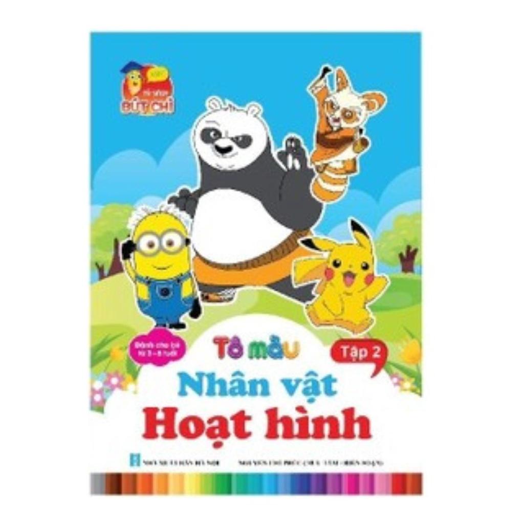 Tô Màu Siêu Nhân Nhân Vật Hoạt Hình Cho Bé 2 - 6 Tuổi - Túi 6 Cuốn