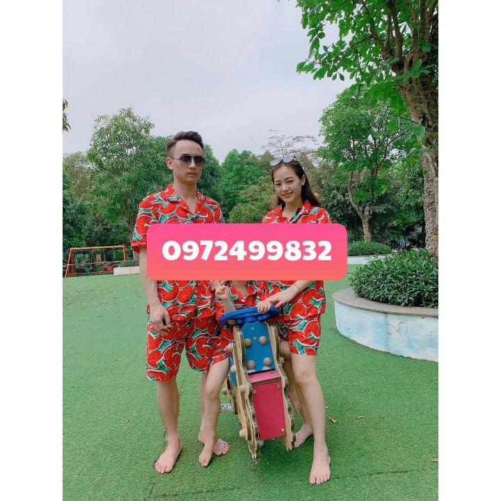 bộ đi biển hoa quả chất kate thái ( hàng đẹp nhất )