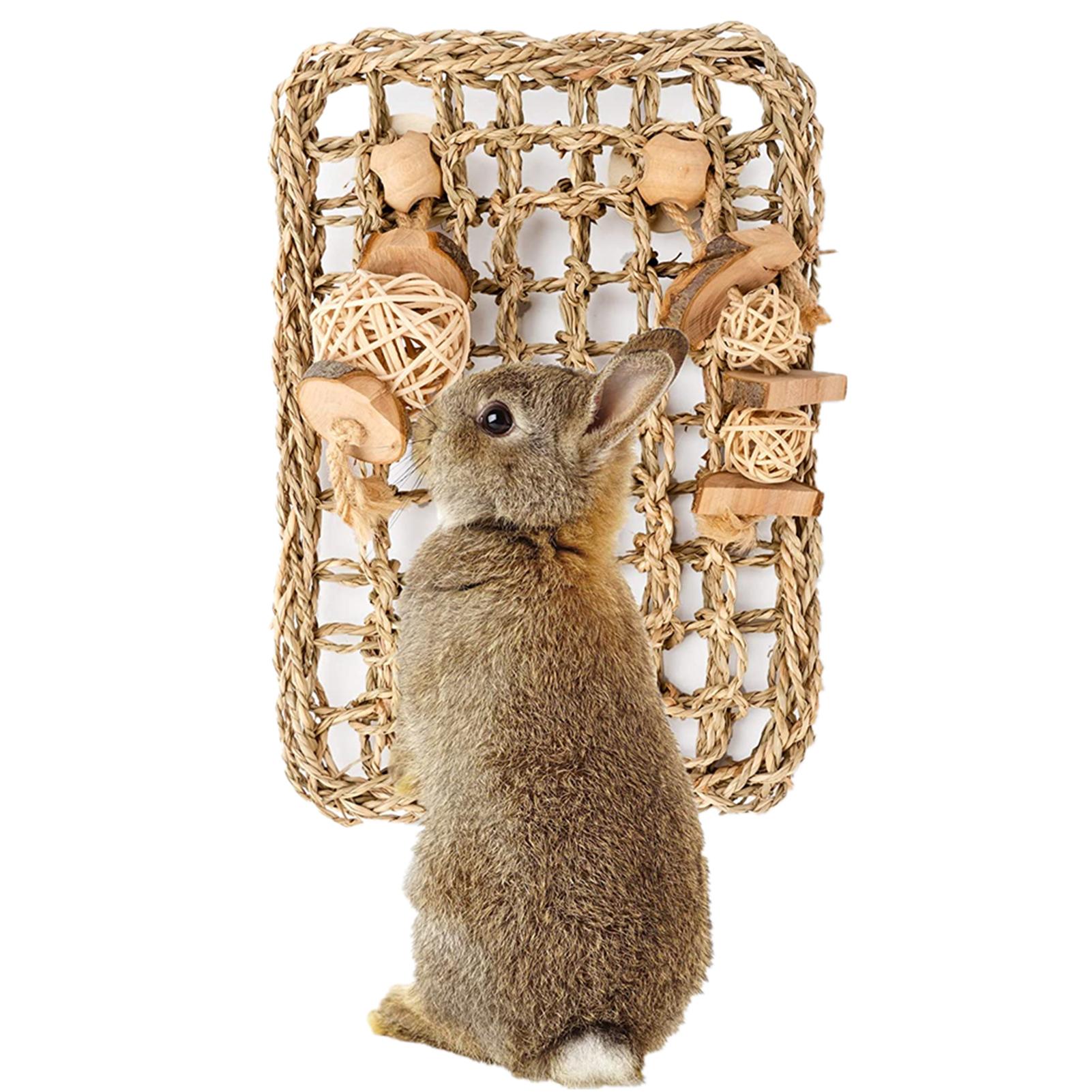Đồ chơi dành cho thú cưng, làm bằng cỏ và gỗ, không độc hại và an toàn. Thú cưng của bạn có thể nhai, nghiến răng và chống ngán.