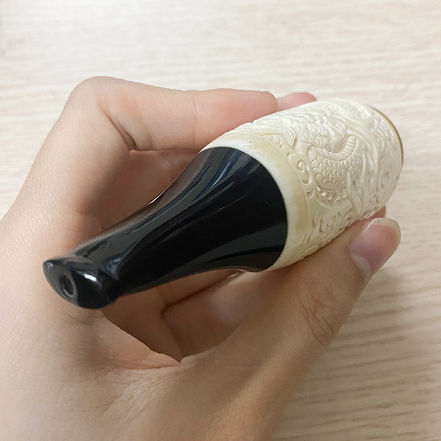 Tẩu Bắt Tóp Xì Gà 22 Free size dùng cho các cỡ Thiết Kế Sang Trọng Khắc Hình Rồng Cao Cấp - quà tặng ý nghĩa cho sức khỏe nam giới