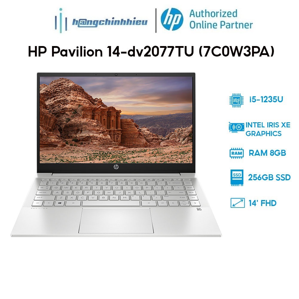 Laptop HP Pavilion 14-dv2077TU 7C0W3PA i5-1235U | 8GB | 256GB | 14' FHD | Win 11 Hàng chính hãng