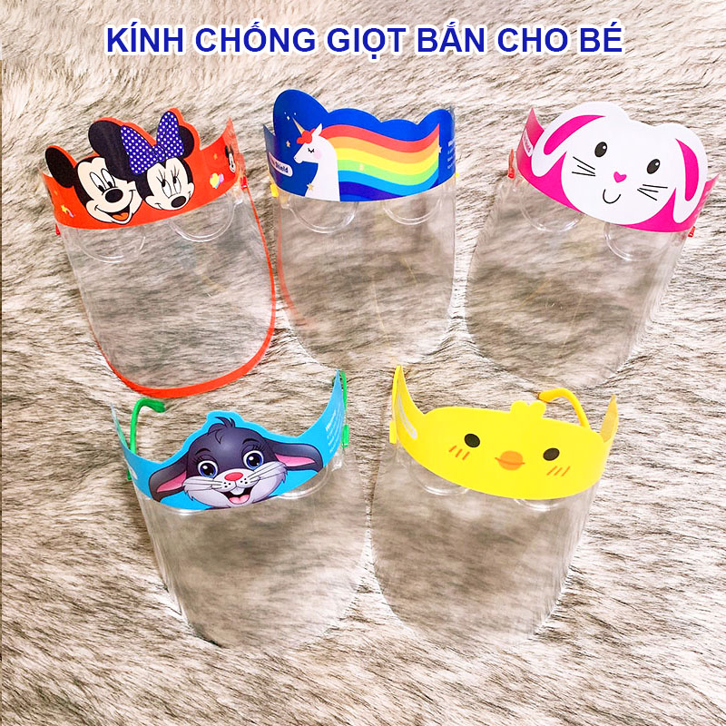 Kính chắn giọt bắn trẻ em, Kính chống giọt bắn cho bé 3-10 tuổi chống hầm hơi an toàn tiện lợi cho bé yêu mang khi ra đường – SK022