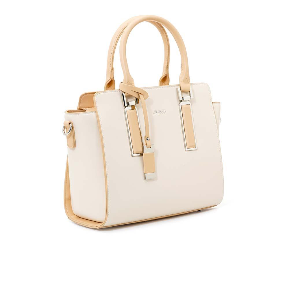 Túi Xách Nữ Thời Trang JUNO Cỡ Trung Tote Charm Trang Trí Phối 2 Màu TXT220