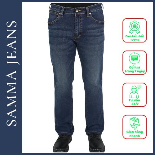 Quần Jean slim straight NAM Q10 màu xám Đen, Quần bò Nam Ôm Đứng, Chất vải co giãn Cao Cấp, Trẻ Trung | Samma Jeans - Xanh đen