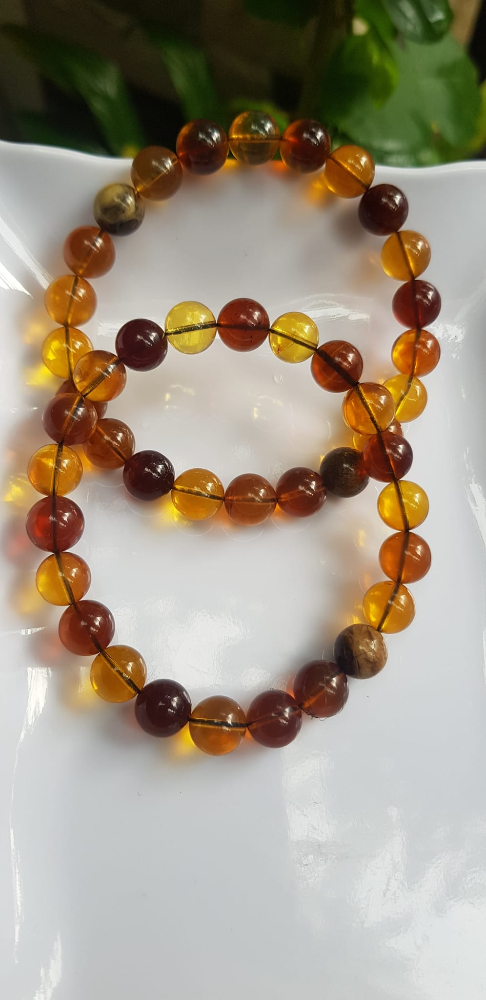 Vòng tay chuỗi đá Hổ Phách vàng nâu tự nhiên đẹp Size hạt 8mm Vòng hợp nữ mệnh thổ mệnh kim may mắn tốt sức khỏe công danh sự nghiệp xinh tay ạ