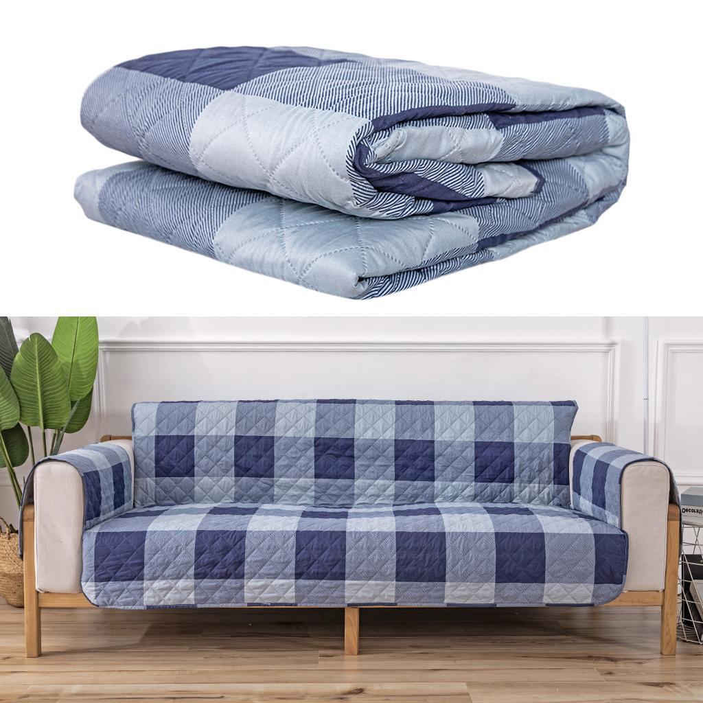 Thick Quilted Sofa Couch Cover Slipcover Pad