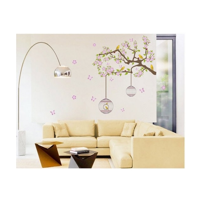 Decal Dán Tường Cành Đào Hồng 2 PK156