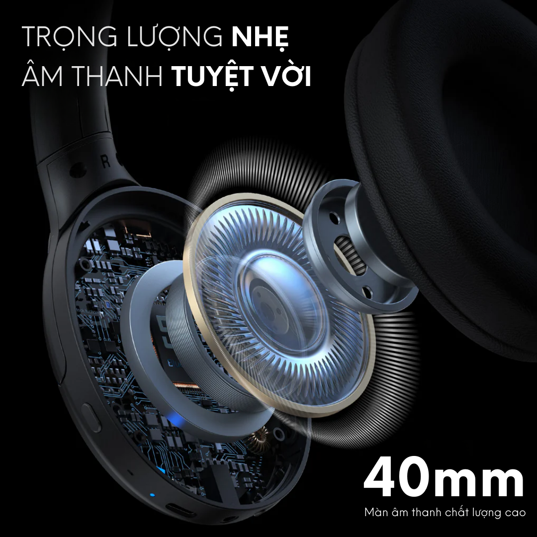Tai nghe Onikuma B3 - Tai Nghe BLUETOOTH - Black - Hàng Chính Hãng
