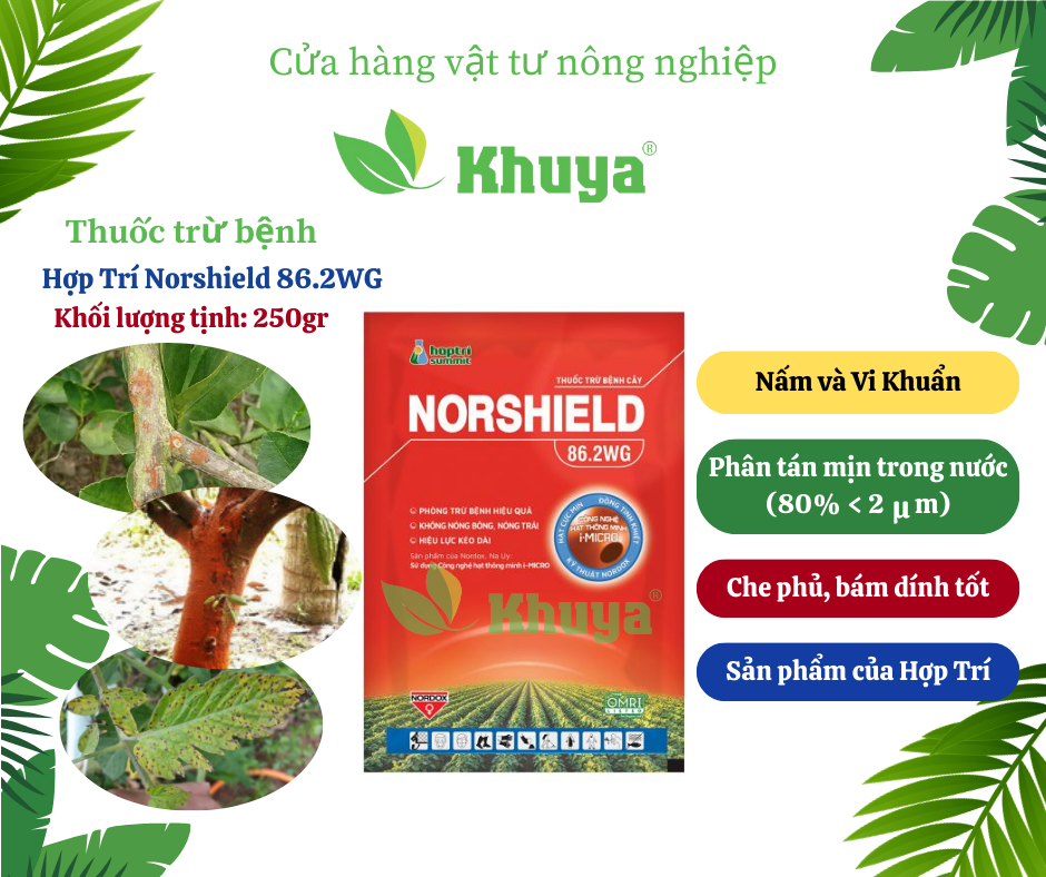 Thuốc trừ bệnh cây Hợp Trí Norshield 86.2WG 250gr Đồng Đỏ