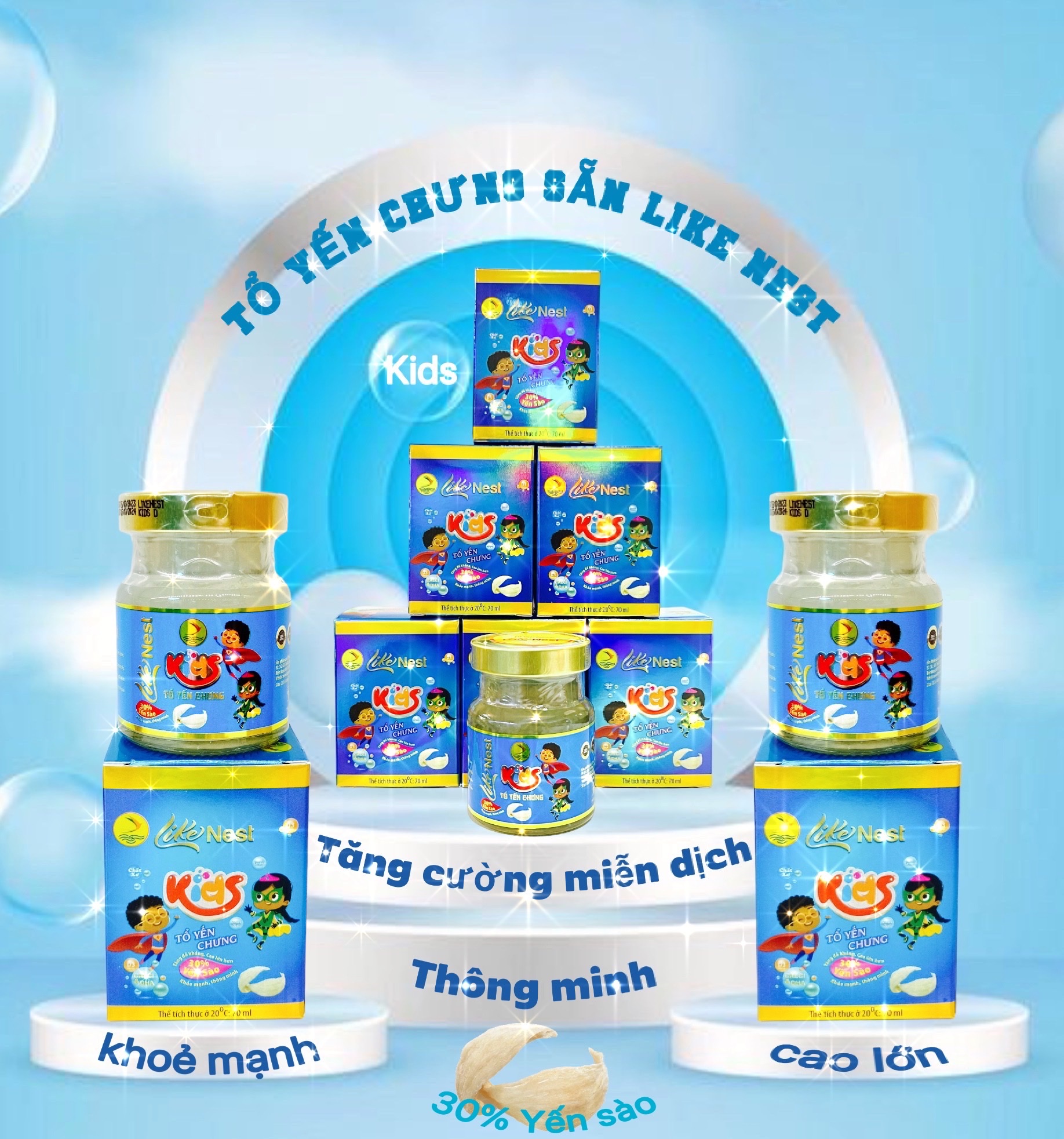 [Giỏ Quà 10 Hủ Tặng 2] Yến Dành Cho Bé Kids Like Nest