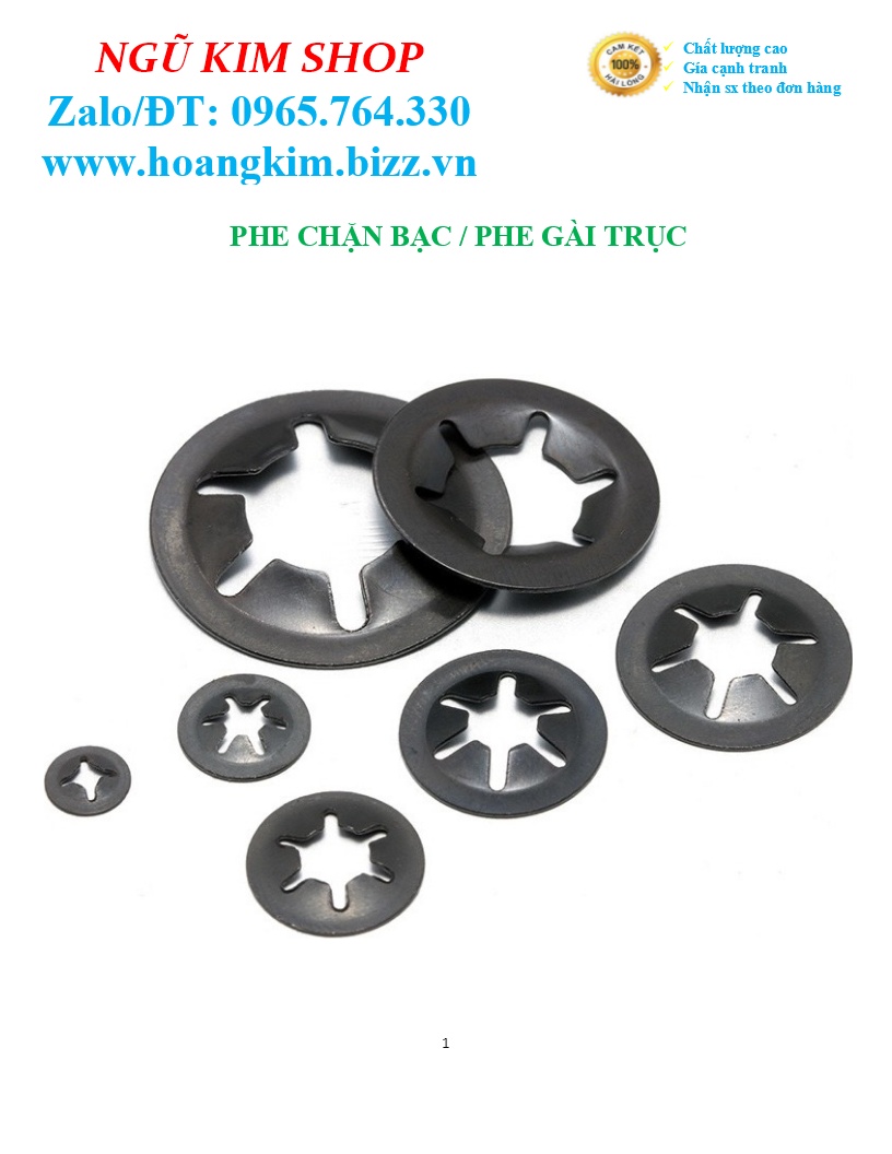 PHE CHẶN BẠC _ PHE GÀI TRỤC M3, M4, M5, M6, M8, M10