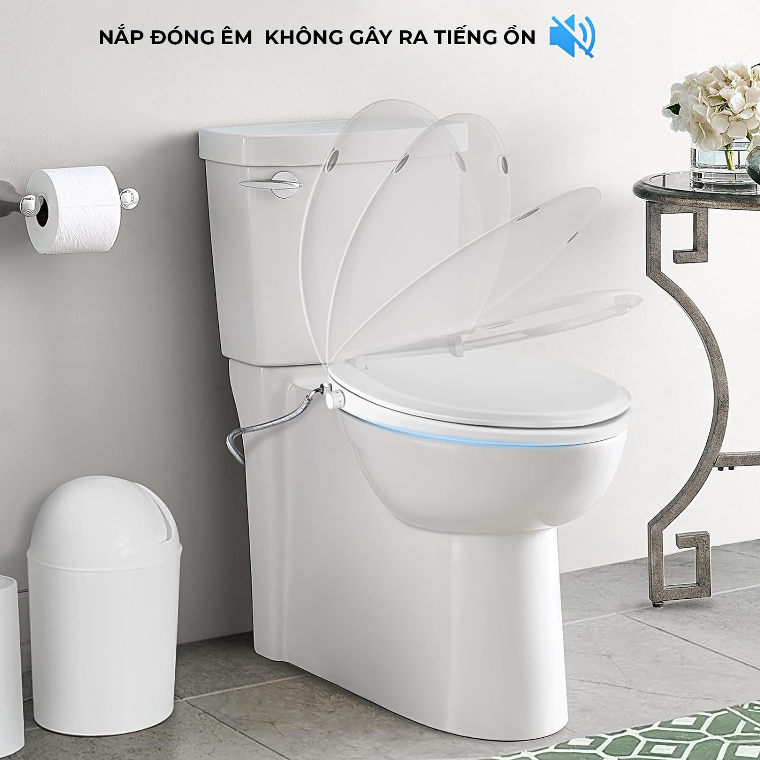 Nắp bồn cầu rửa cơ thông minh PEGA Bidet dòng NEO UF 2 vòi phun, có rửa chuyên dụng cho phụ nữ