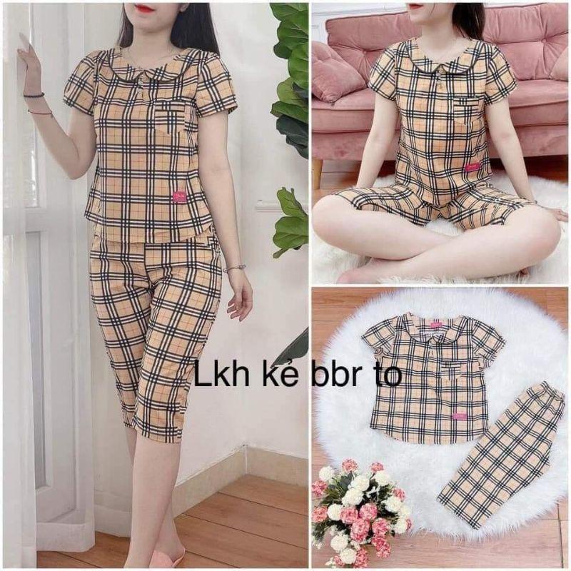 Đồ bộ mặc nhà cổ v 4 màu ảnh thật