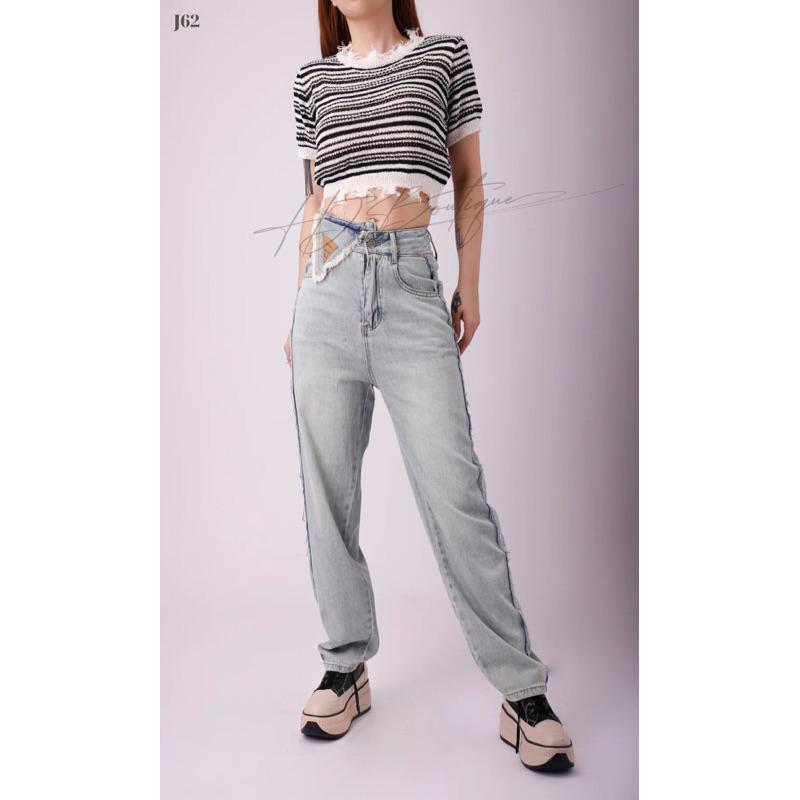 Quần Jeans phá cách lưng -J62 - Xanh Jeans