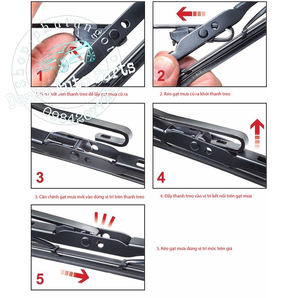 Gạt mưa Denso Wiper Blade Premium DCP chính hãng phù hợp với xe Toyota, Lexus