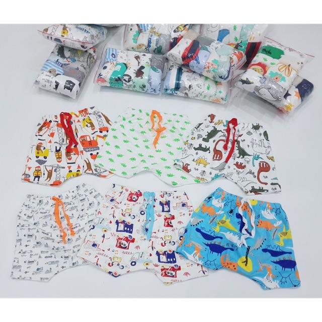 Set 5 quần đùi cotton bé trai (8-18kg)