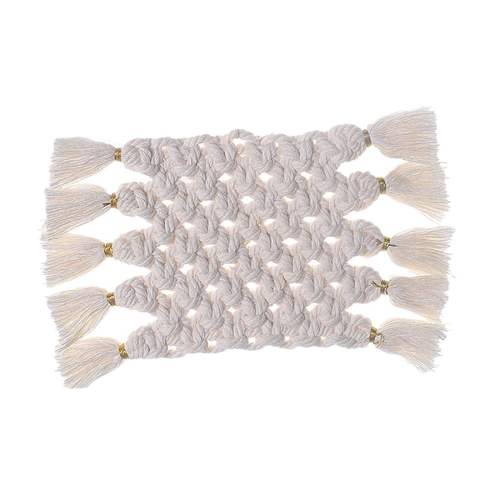 Coasters Cup Pad Table Mats Non Slip Kitchen Dining Table Woven Tassels