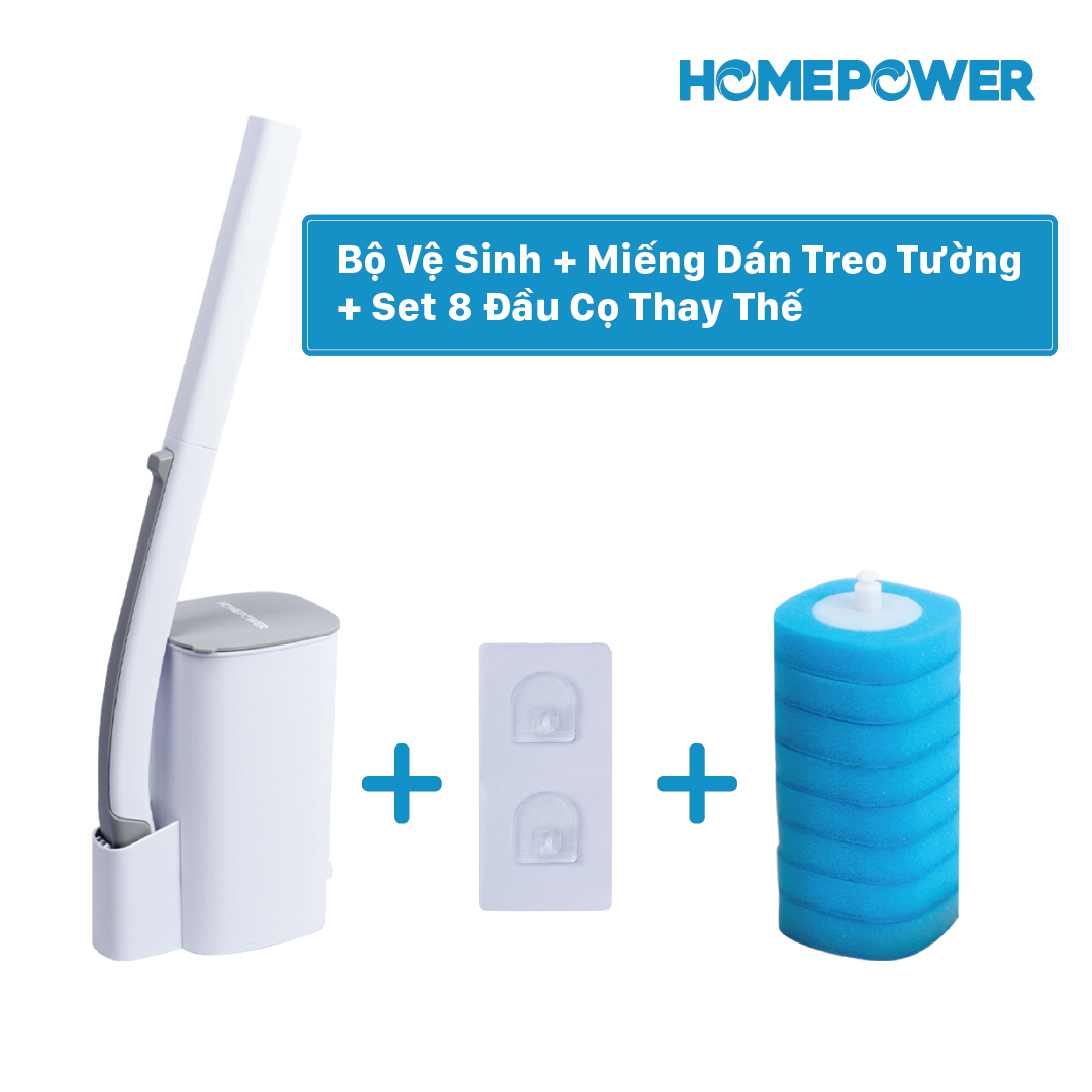 Chổi Cọ Nhà Vệ Sinh, Bồn Cầu Dùng 1 Lần Treo Tường Tiện Lợi Homepower TP-01