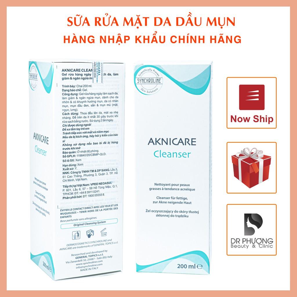 Sữa rửa mặt Aknicare cho da dầu mụn, kiềm dầu, giảm viêm 200ml