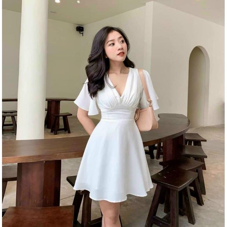 ĐẦM NỮ TAY CÁNH TIÊN NHÚN EO ĐI TIỆC
