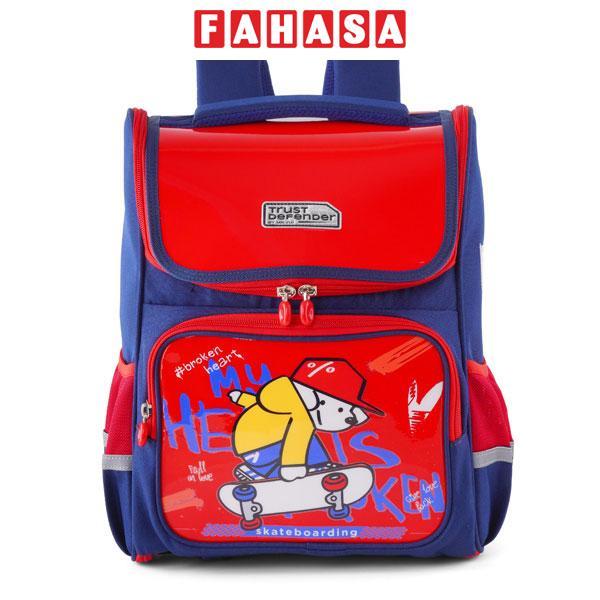 Ba Lô Chống Gù Puppy - Mr.Vui 1061 - Xanh Đen + Đỏ