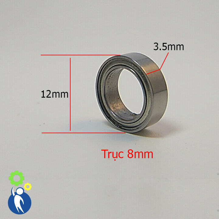 Vòng Bi Lỗ Trục 8mm Kích Thước 8x12x3.5mm