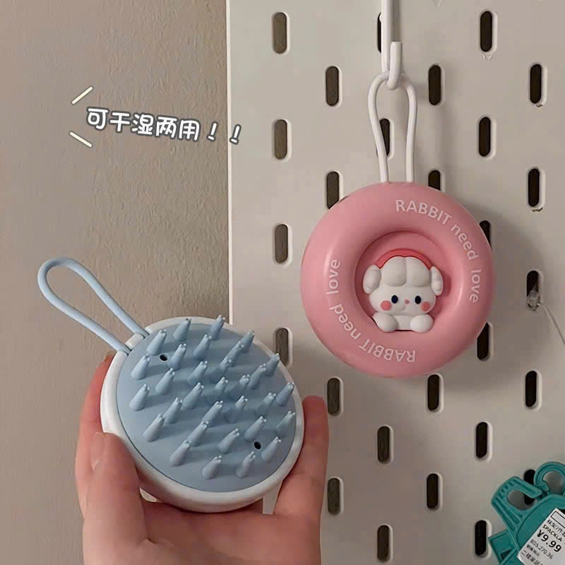 Lược Gội Đầu Silicone Massage Da Đầu Hình Thỏ Cute – Dụng Cụ Tạo Bọt Gội Đầu Cầm Tay - HÀNG CHÍNH HÃNG MINIIN