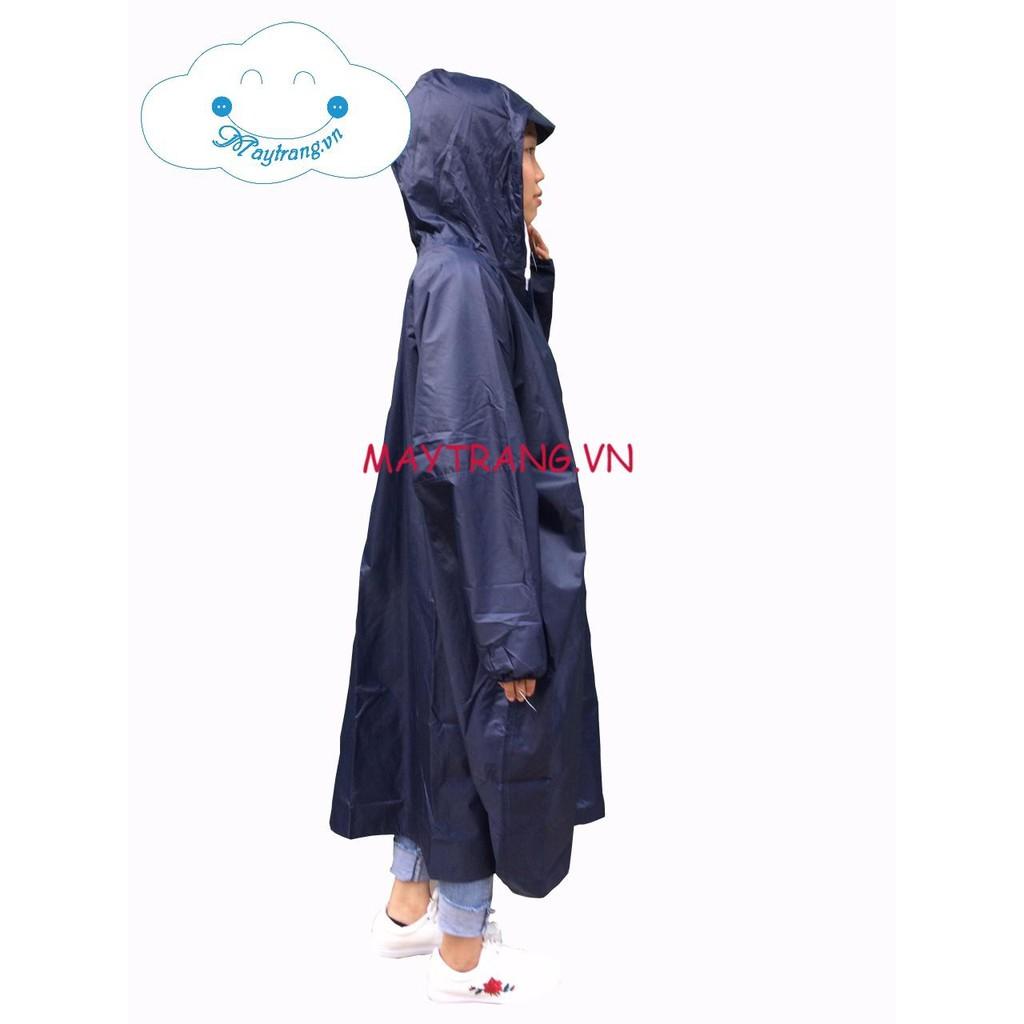 ÁO MƯA MĂNG TÔ VẢI DÙ, CHỐNG THẤM, BỀN ĐẸP MÀU XANH ĐEN