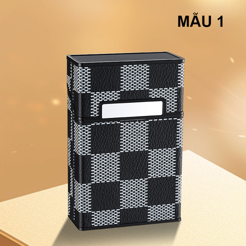 Hộp Đựng Thuốc 20 Điếu Lớn Ngắn Bọc Da