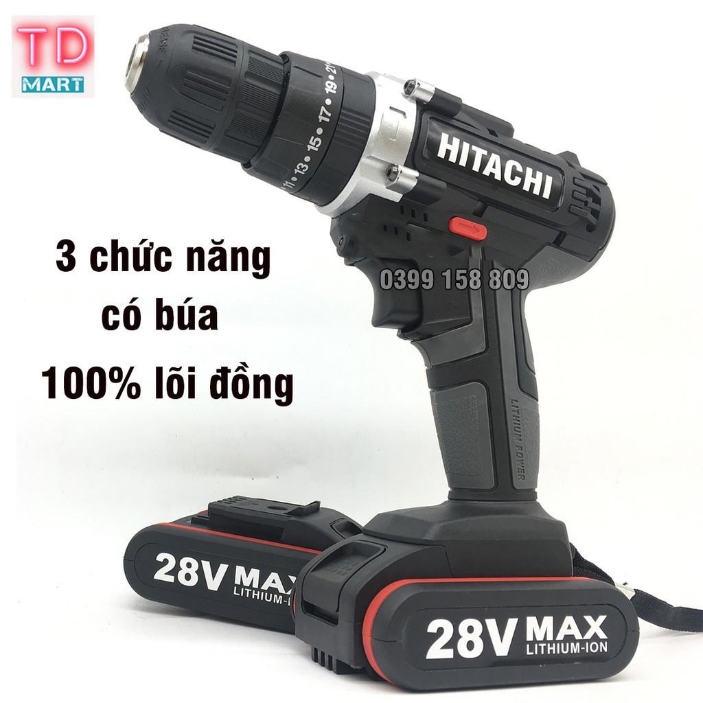 MÁY KHOAN PIN HITACHI 28V 3 chức năng ( có búa ) khoan tường