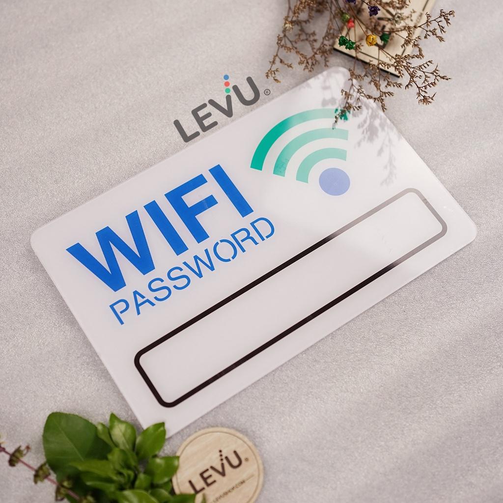 Bảng wifi bằng nhựa mica decor quán cao cấp hiện đại