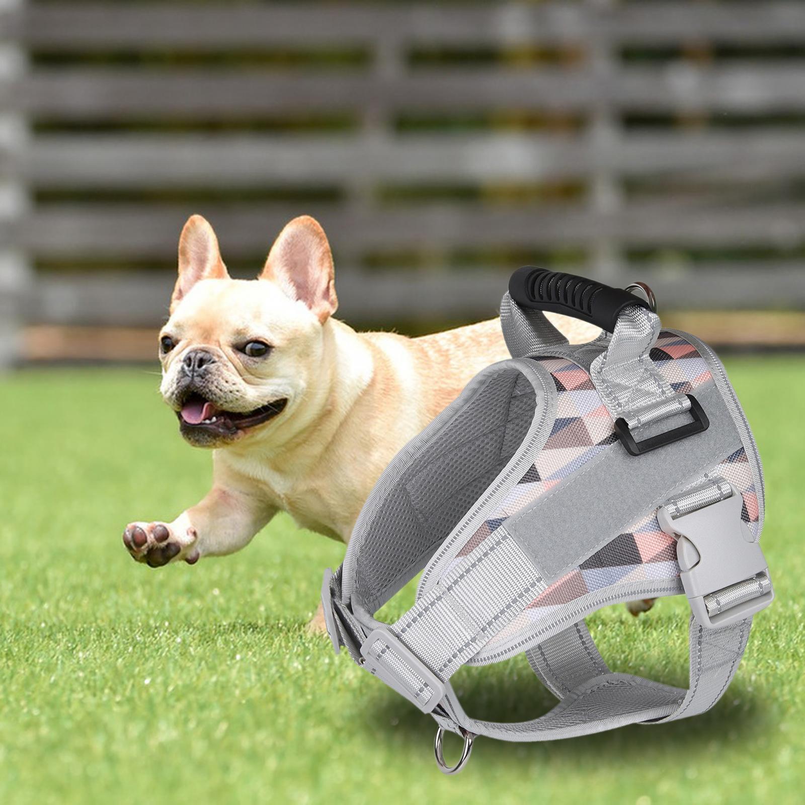 Dog Harness Vest Adjustable Traveling Walking Reflective Pet Harness No Pull