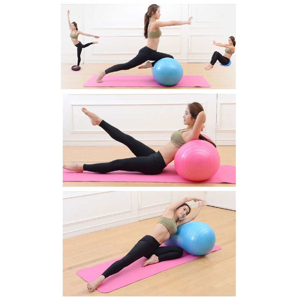 Bóng Tập Thể Dục Yoga 90x45cm Hình Hạt Đậu Hỗ Trợ Tập Yoga, Thể Dục Tại Nhà, Văn Phòng