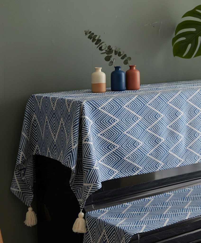 Khăn phủ đàn piano cơ đàn piano điện tử 88 phím phong cách Châu Âu cổ điển sang trọng trang trí giáng sinh noel Tết - HÀNG CHÍNH HÃNG