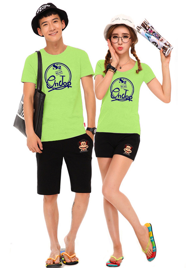 Bộ Áo Thun Đôi S2 - Màu Xanh Chuối