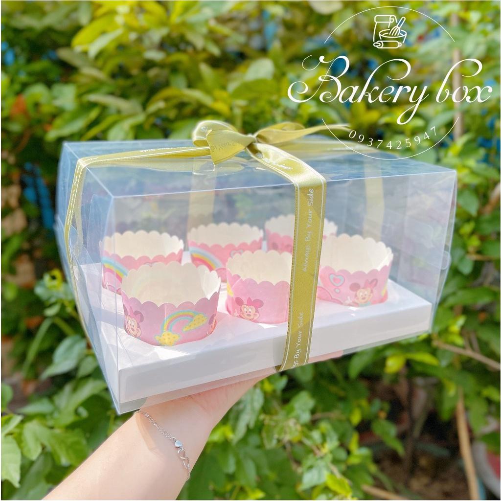 Hộp Đựng Cupcake Nhựa Trong 6 Ô - Làm Hộp Quà Tặng
