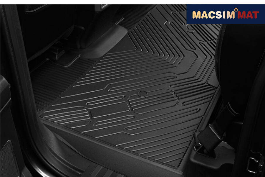 Thảm lót sàn xe ô tô Ford F150 2012-đến nay Nhãn hiệu Macsim 3W chất liệu nhựa TPE đúc khuôn cao cấp - màu đen.,