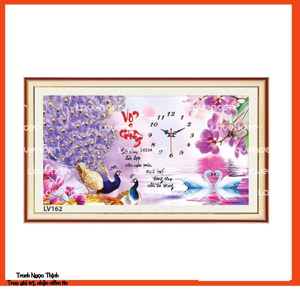 Rẻ vô địch-Tranh đính đá cao cấp Vợ chồng LV162- KT: 77Cmx45Cm