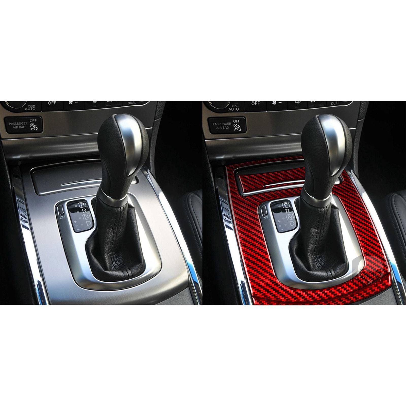 Gear Shift Panel Cover, Protection Decoration Gearshift trim Shifter Interior gear Decoration for G37 Car Accessories