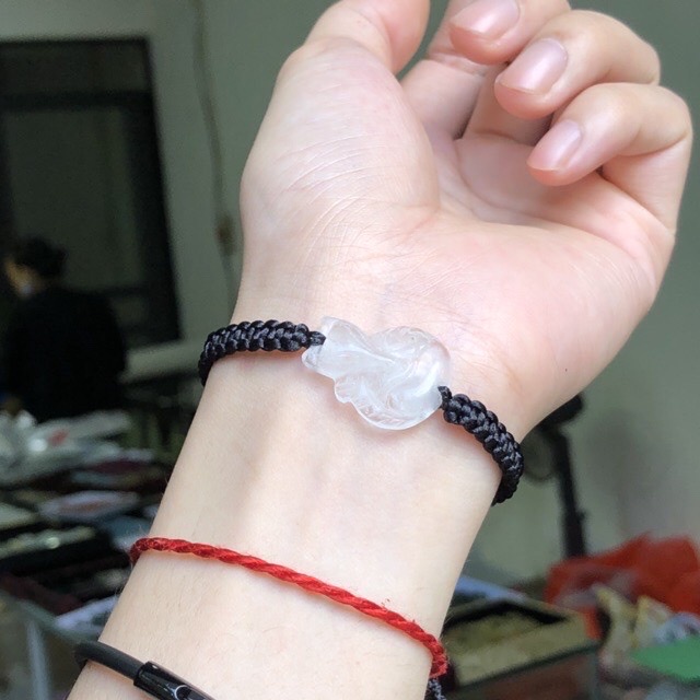 Vòng tay hồ ly TA trắng phong thuỷ hợp mệnh Kim - Thuỷ
