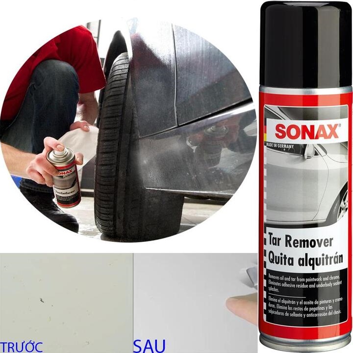 Dung dịch tẩy nhựa đường, băng keo Sonax Tar Remover 334200 - Hàng Nhập Khẩu