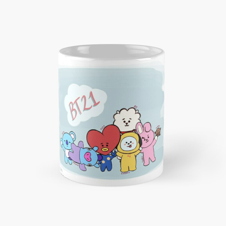 Cốc sứ ly sứ BT21 BTS in hình các nhân vật có quai