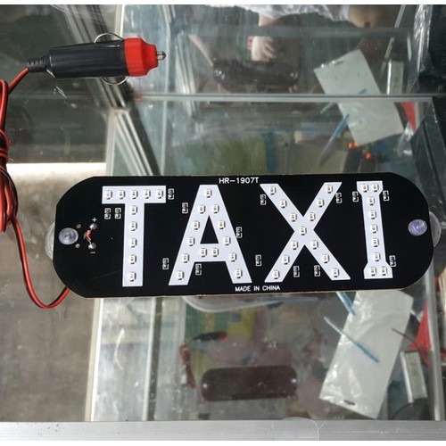 Bảng đèn LED chữ TAXI gắn kính chắn gió xe hơi cắm Tẩu