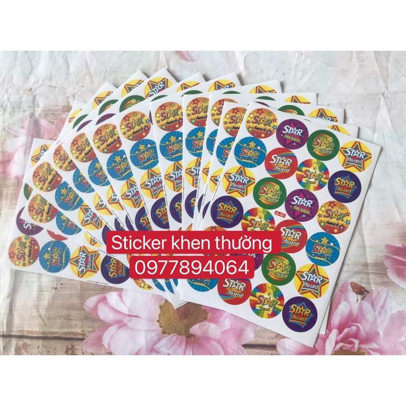 Set 10 tờ -240 stickers khen thưởng cực đẹp