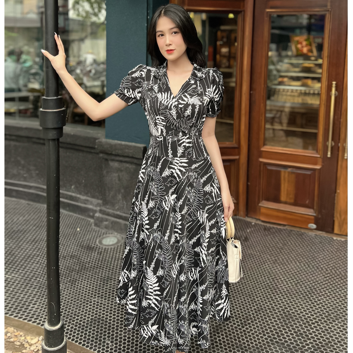 Hình ảnh [HCM] Đầm xòe cổ đantol sang chảnh D101 - Lady Fashion - Khánh Linh Style