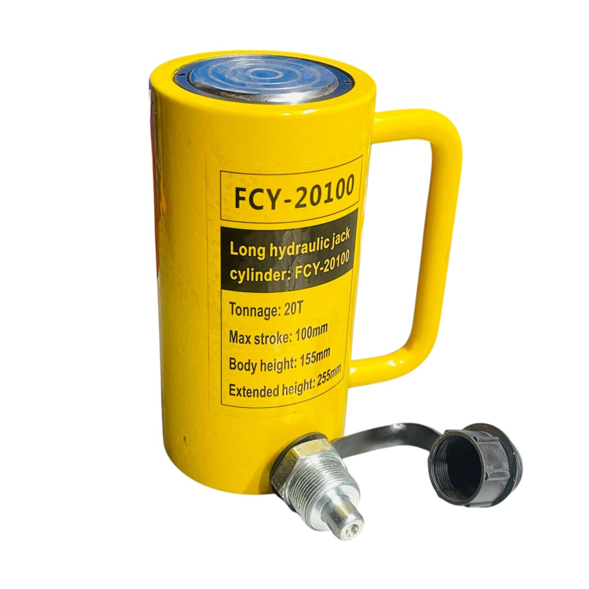 Kích Thủy Lực 10 Tấn FCY-10100 / RSC-10100 – Hành Trình 100mm, Cao 155mm + Bơm Tay An Toàn