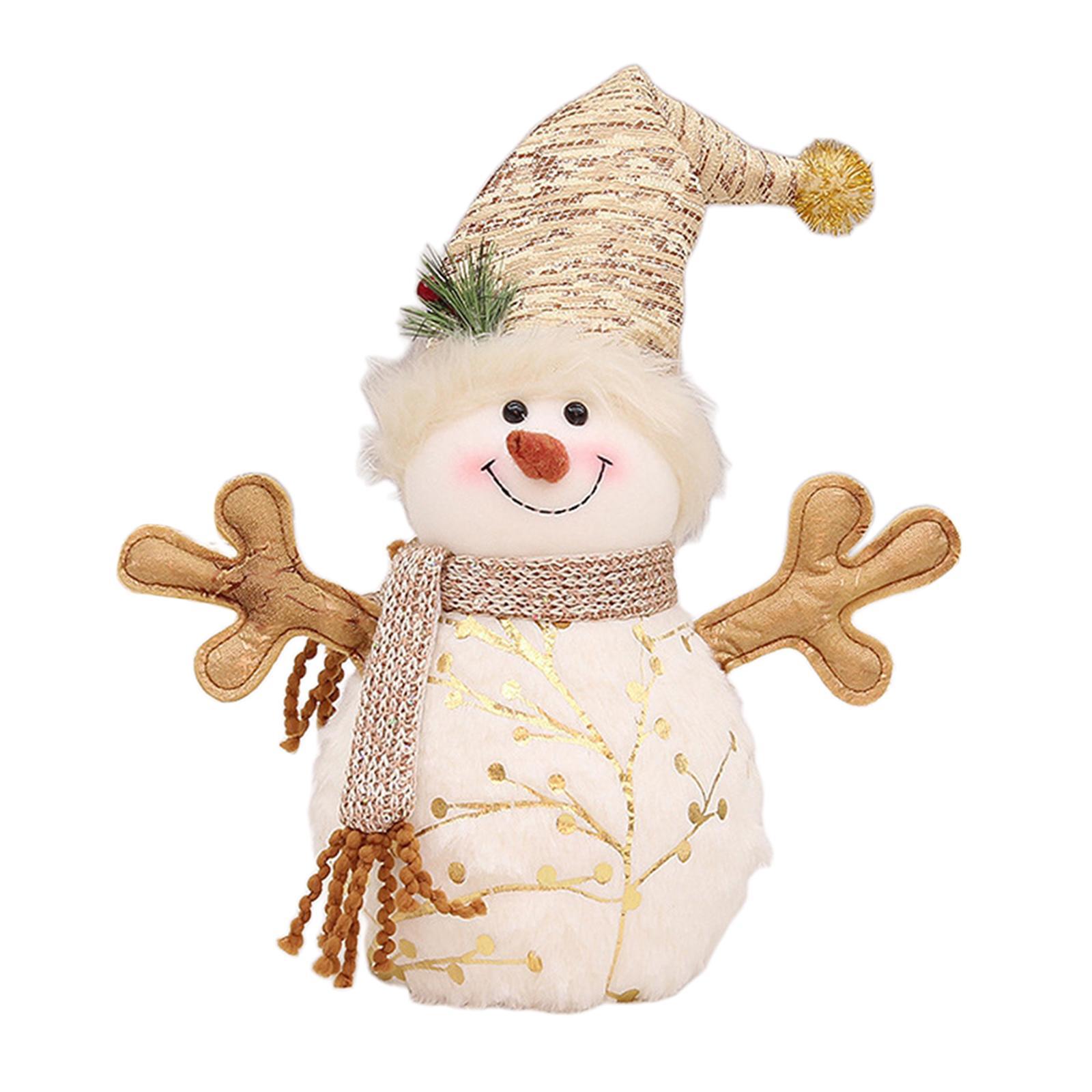 Christmas Snowman Doll Short Plush for Shopping Mall Window Decoration