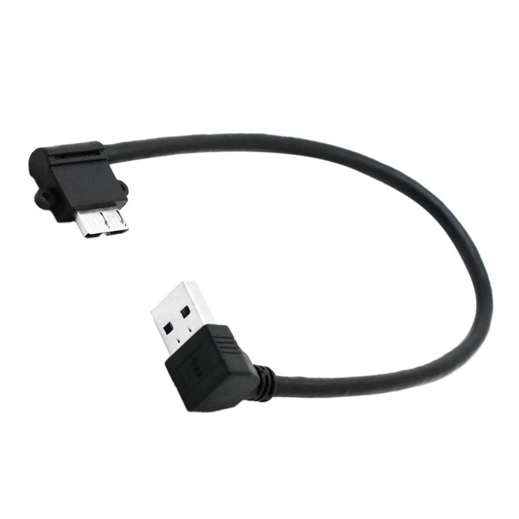 Down Angled USB 3.0 A Male to Micro B Cable for Samsung Galaxy S5,Note 3